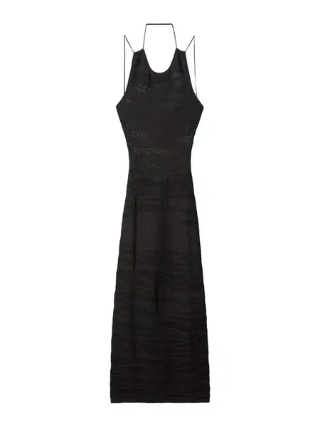 Bershka Pletené šaty  čierna