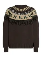 Karl Lagerfeld Sveter  béžová / čokoládová / zelená