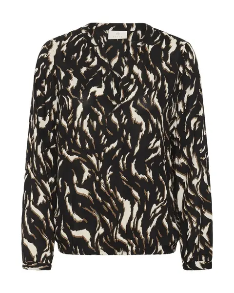 Kaffe Blúzka 'KADitte'  hnedá / čierna / biela