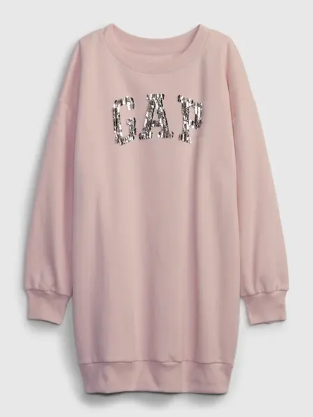 GAP Dětské mikinové šaty s logem - Holky