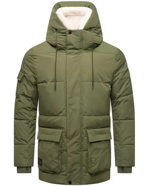 STONE HARBOUR Zimná bunda 'Lauroo XX'  nebielená / olivová