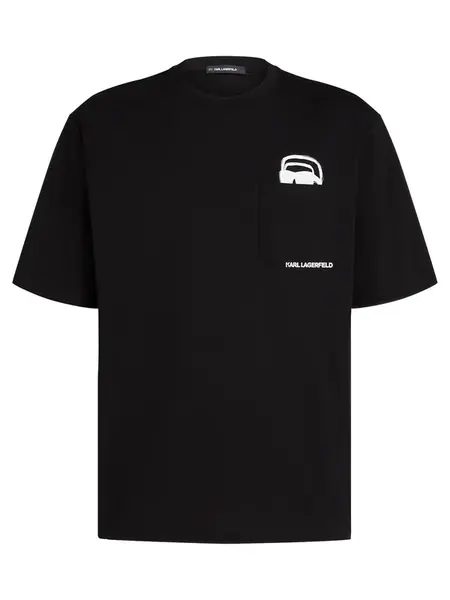Karl Lagerfeld Tričko 'Ikon Peek-A-Boo'  čierna