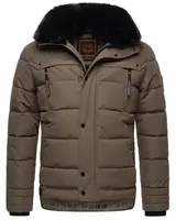 STONE HARBOUR Zimná bunda 'Witaas'  mokka / čierna