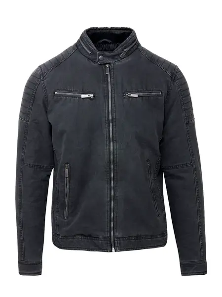 KOROSHI Prechodná bunda  čierny denim