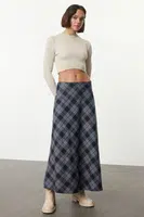 Trendyol Multicolor Low Waist Plaid Pattern A-line Maxi Length Woven Skirt