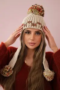 Dámská kšiltovka s dlouhými ušima Nadia K321 béžová