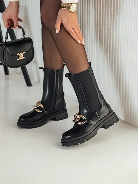 Botki damskie NIGHTWALK czarne Dstreet