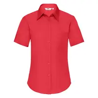 FRUIT OF THE LOOM F18•LADIES SHORT SLEEVE POPLIN SHIRT