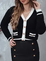 Dámský rozepínací svetr FUZZY černý