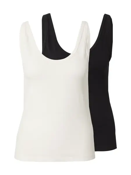 WEEKDAY Top 'Piper'  čierna / biela