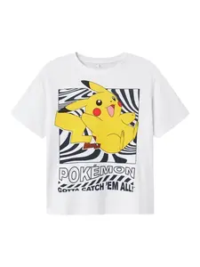 NAME IT Tričko 'NKMJamish Pokemon'  žltá / červená / čierna / biela