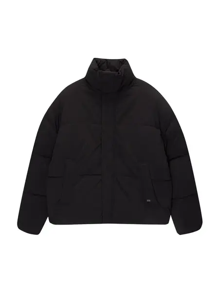 Pull&Bear Zimná bunda  čierna / šedobiela