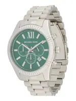 Michael Kors Analógové hodinky 'LEXINGTON'  jedľová / strieborná