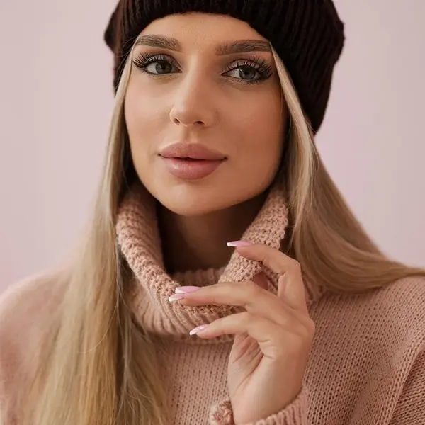 marka niezdefiniowana Dámská čepice Ingrid K371 hnědá