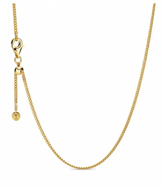 Pandora Elegantná pozlátená retiazka Pancer Shine 368638C00-60