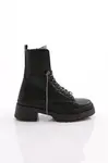 DGN K9018 Women's Lace-up Crystal Stone Boots Black