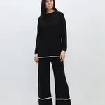LC Waikiki LCW Elastic Waist Plain Wide Leg Women's Knitwear Trousers