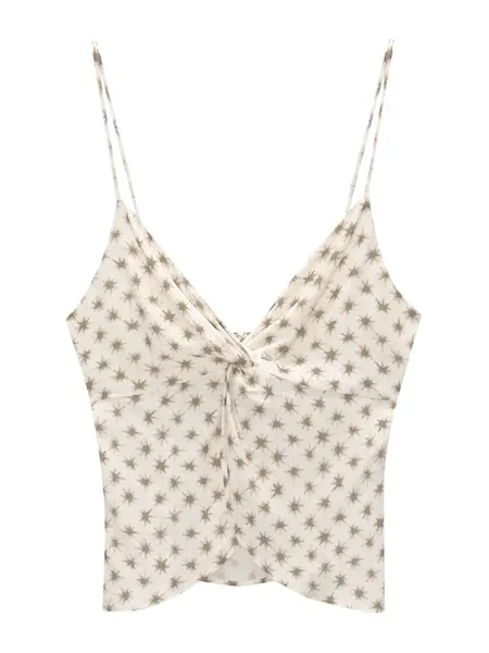 Pull&Bear Top  tmavošedá / biela