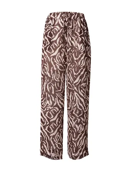 VILA Nohavice 'VIKRISTINA'  slonová kosť / čokoládová