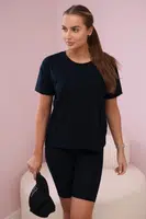 Set top+legíny tmavě modrá