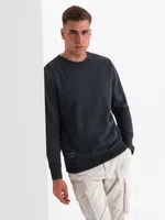 Ombre BASIC men's non-stretch cotton sweatshirt - black