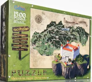 Puzzle mapa Slovenska 1500 dílků
