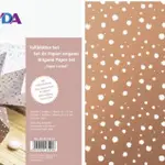 Origami papír 40ks měděný krystal - 20ks-20x20 a 20ks-15x15cm