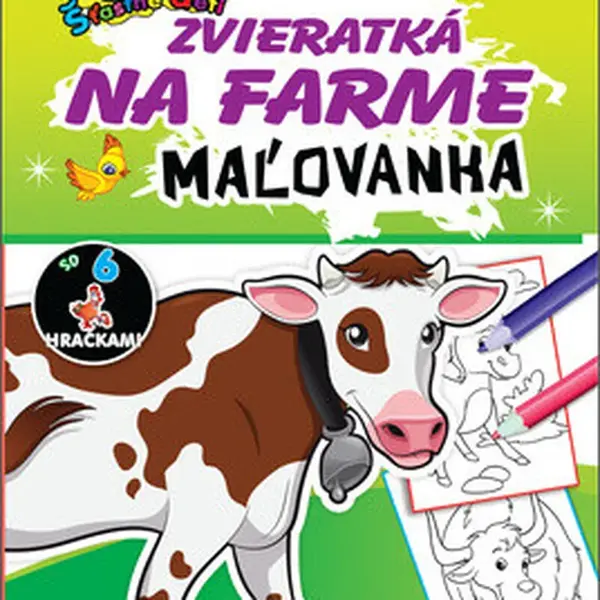 Zvieratká na farme Zvířátka na farmě, maľovanka / omalovánka