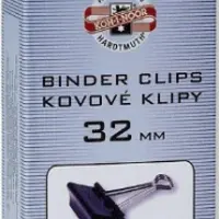 Kovové klipy černé 32mm 12ks