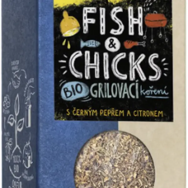 Fish & Chicks (grilovací koření na ryby a kuře, bio, 55 g)