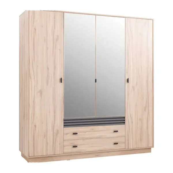 Šatní skříň AllMo AL16 Dveře: Dub Estana + antracit