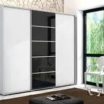 Šatní skříň Ska A28 XL Barva korpusu: Dub - Artisan, Rozměry: 250 cm, Dveře: Bílé