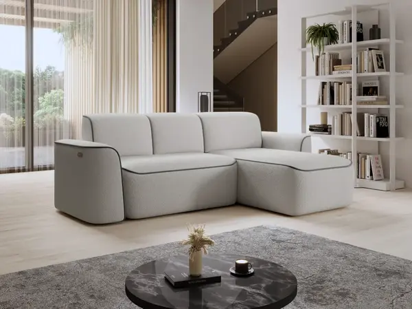 Sedací souprava Ume Provedení: Pravá varianta, látka: Royal 3/ Velvet Mat 4