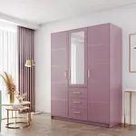 Šatní skříň Bali D3 Švestka Barva korpusu: Švestka (pastel)