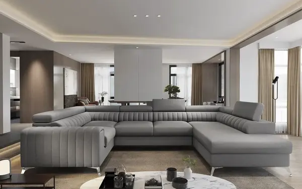 Sedací souprava Louis Provedení: Pravá U, látka: Flores 5