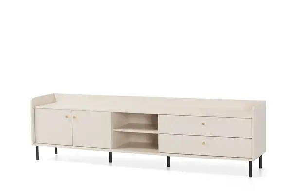 Televizní stolek Grande GR7 Barva korpusu + barva dveří: Pískově béžová (hladké + struktura)