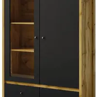 Vitrína Luna LN5 Barva korpusu: Dub wotan / černá