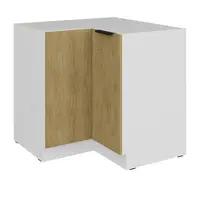 Spodní rohová skříňka Cremona 90x90 DN 2F BB Barva korpusu: Bílá, Barva dvířek: Dub Cremona