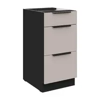 Spodní skříňka Arona 40 D 3S BB - Premium Box Barva korpusu: Černá, Barva dvířek: Kašmír