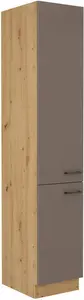 Vysoká potravinová skříňka Bolonia 40 DK-210 2F Barva korpusu: Dub artisan, Barva dvířek: Truffle Grey