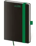 Kapesní diář 2026 Black Green s poutkem