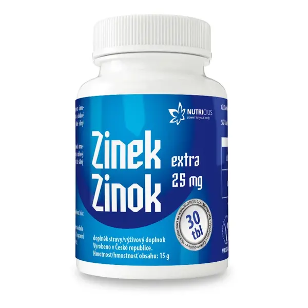 Nutricius Zinek EXTRA 25 mg 30 tablet