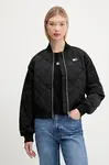 Bomber bunda Tommy Jeans černá barva, přechodná, DW0DW21631