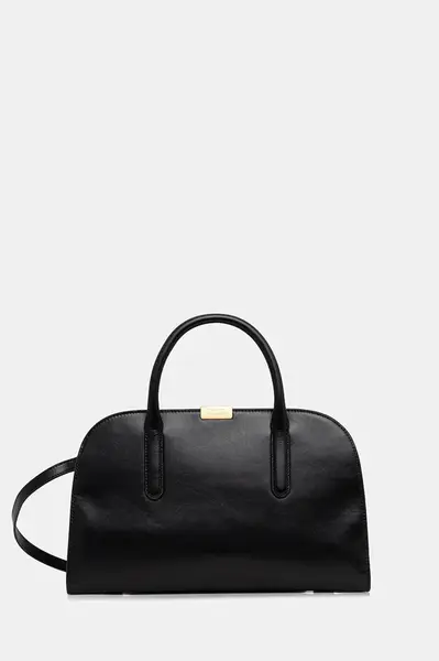 Kožená kabelka Tommy Hilfiger černá barva, AW0AW18205