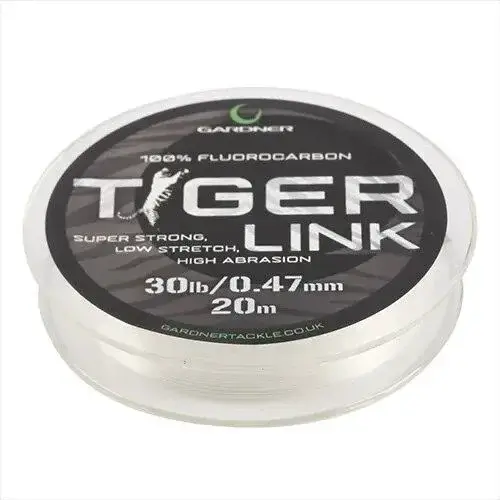 Gardner fluorocarbonový vlasec tiger link 20 m - 0,47 mm 30 lb