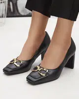 Resti Black women's moccasin style pumps Cancoro- Footwear