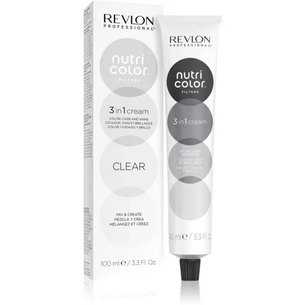 Revlon Professional Nutri Color Filters Metal-Ice vyživující tónovací maska pro profesionální použití Clear 100 ml