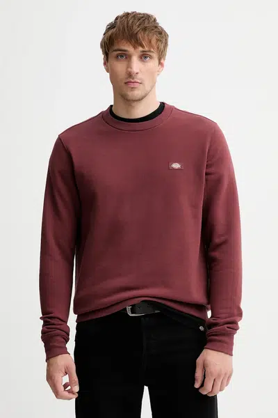 Mikina Dickies pánská, červená barva, hladká, DK0A4XCE