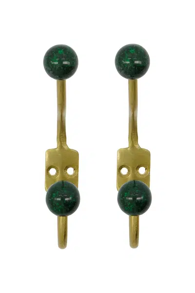 Háček House Doctor HDBall 13 cm 2-pack zelená barva