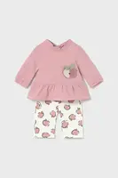 Kojenecká tepláková souprava Mayoral Newborn růžová barva, 2634